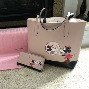 Kate Spade New York Disney Minnie Mouse Reversable Leather Tote